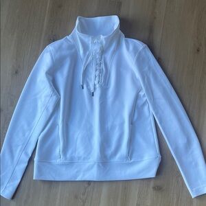 White Quarter-Zip Pullover